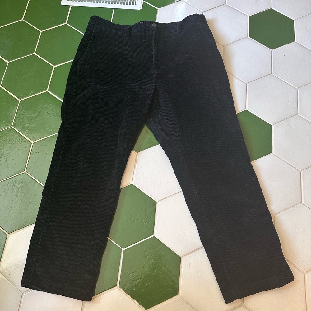 Black corduroy pants